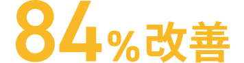 84%改善
